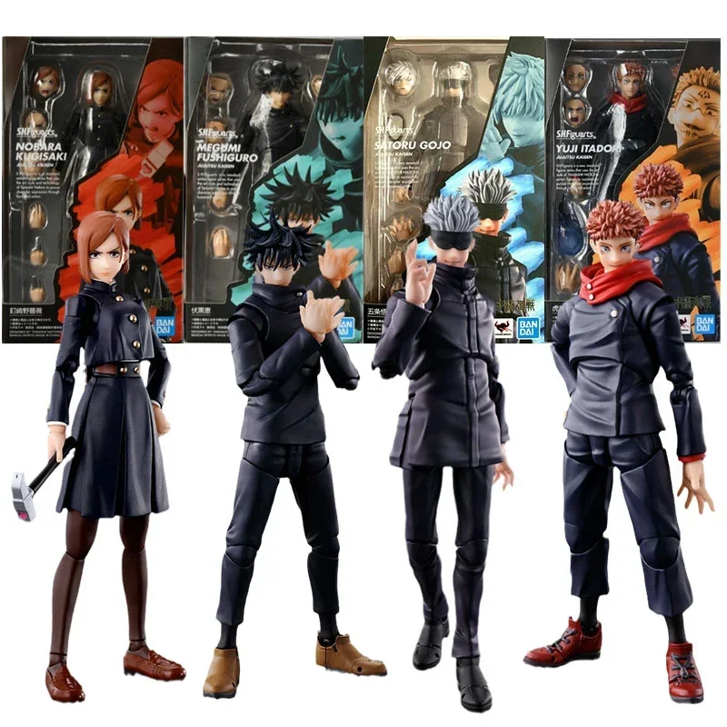 （In Stock） Bandai SHF Anime Jujutsu Kaisen Action Figure Itadori Yuji Kugisaki Nobara Gojo Satoru Fushiguro Megumi