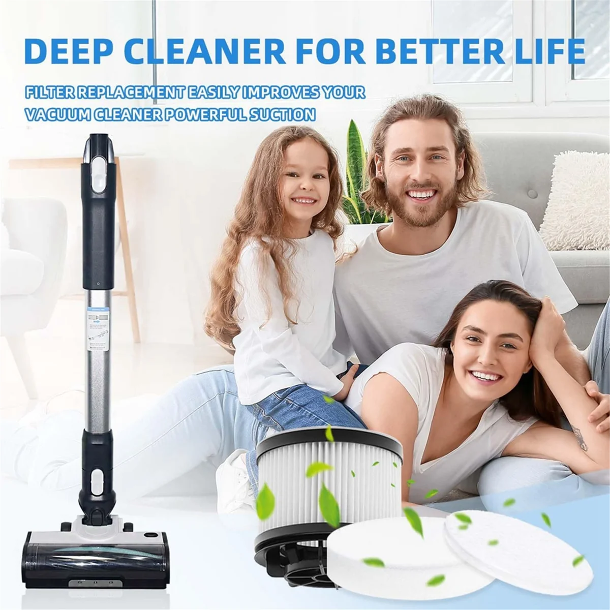 Набор сменных фильтров A20M для беспроводного пылесоса LSV-V201-WUS, улучшенная 5-ступенчатая система фильтрации