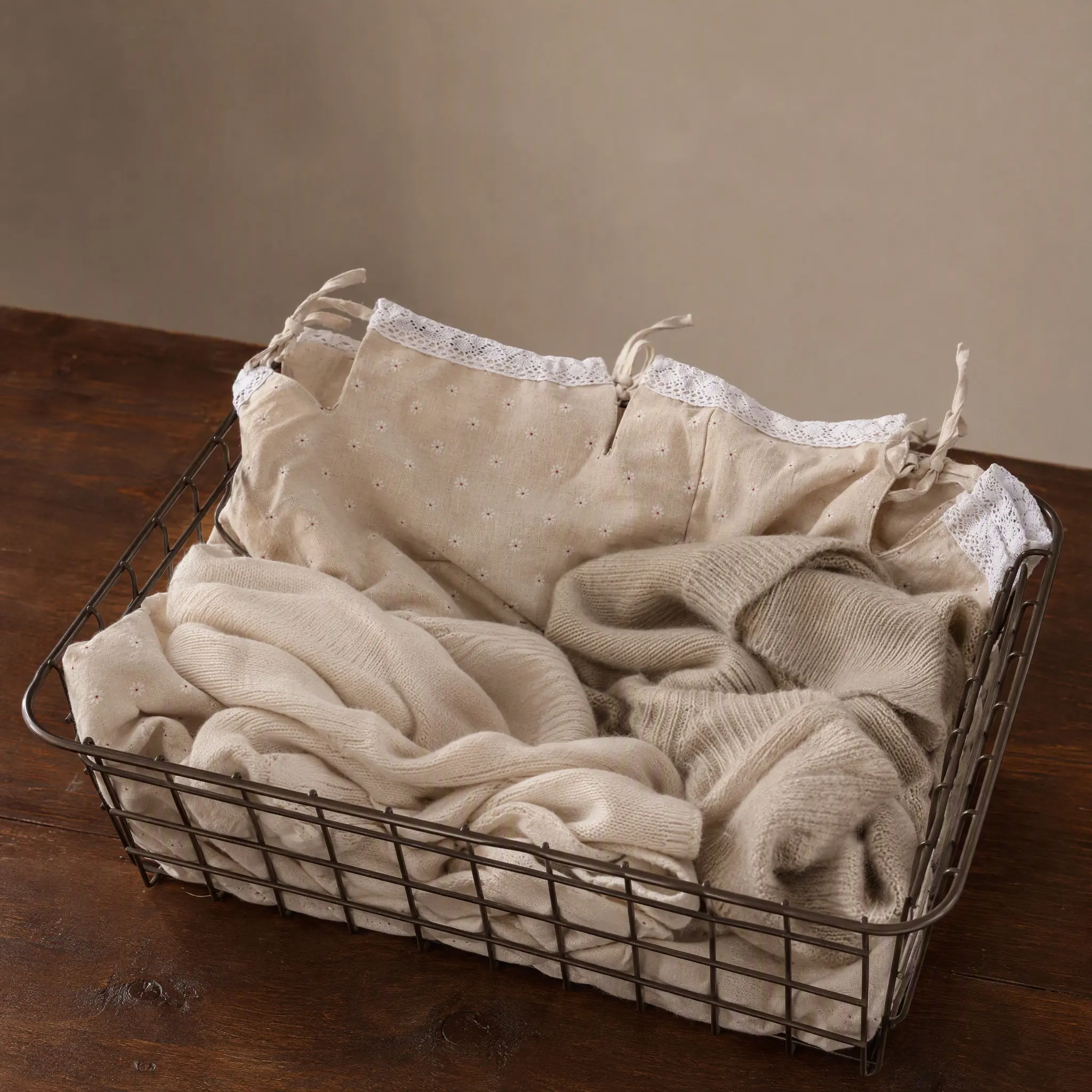 Laundry Hamper Insert Fabric Liner for 70L Square Baskets 23.6x16.5x19 Inch Rustic Charm Washable Removable Liner for Woven