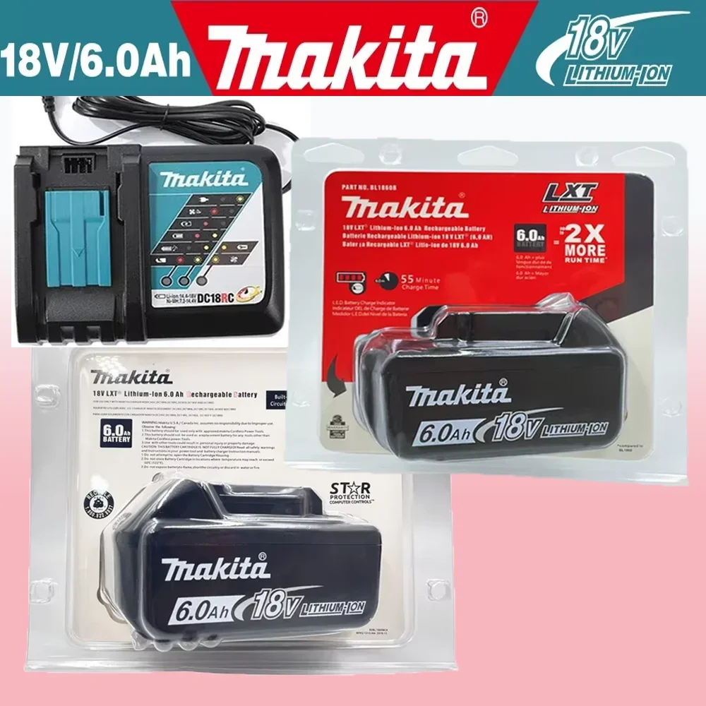 

Original makita Portable battery BL1860 BL1850B BL1850 BL1840 BL1830 screwdriver battery&charger Replacement Power Tool Battery