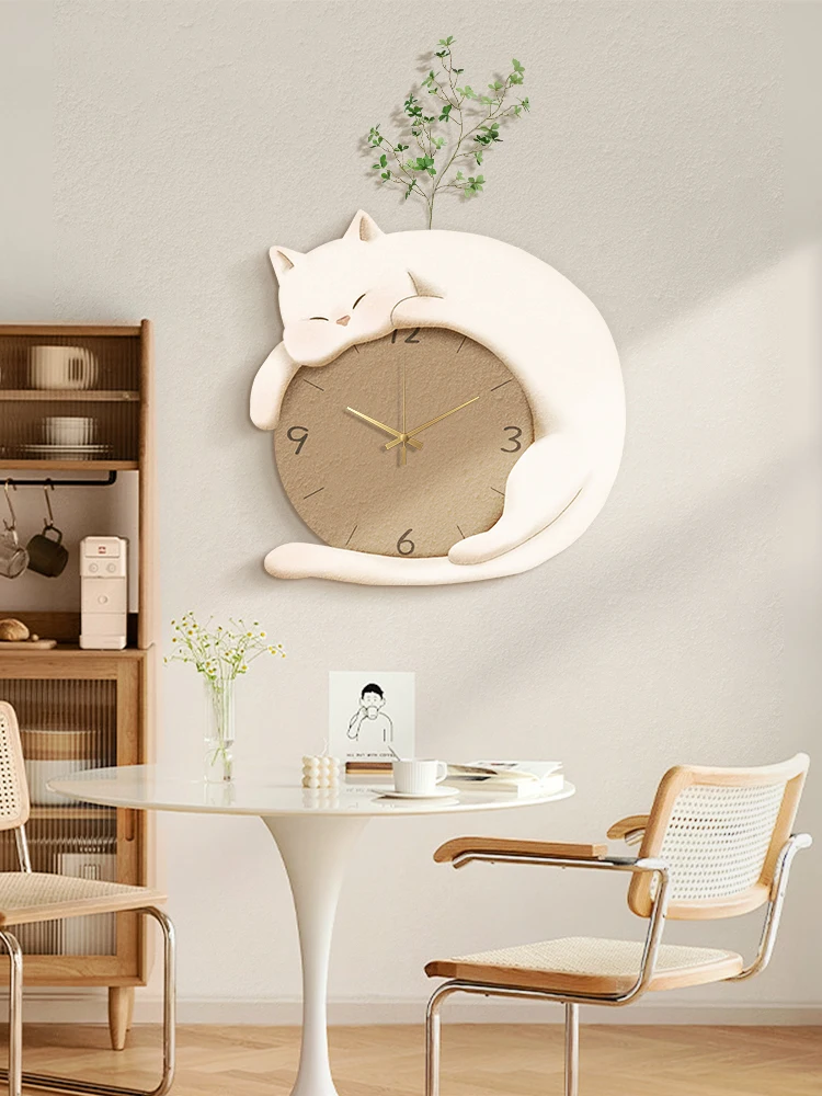 Panda three-dimensional real sandstone painting with clock watch hanging wall decoration painting