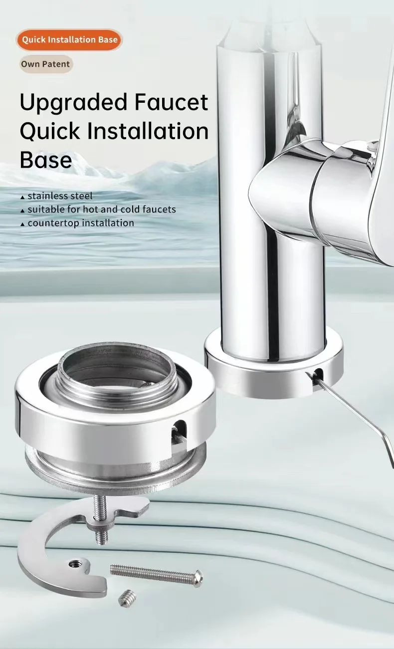 Kitchen Faucet Fixing Tool Washing Basin Faucet Base Screw Fastener Anti Loosening Lock Nut Quick Installation Fixing Device