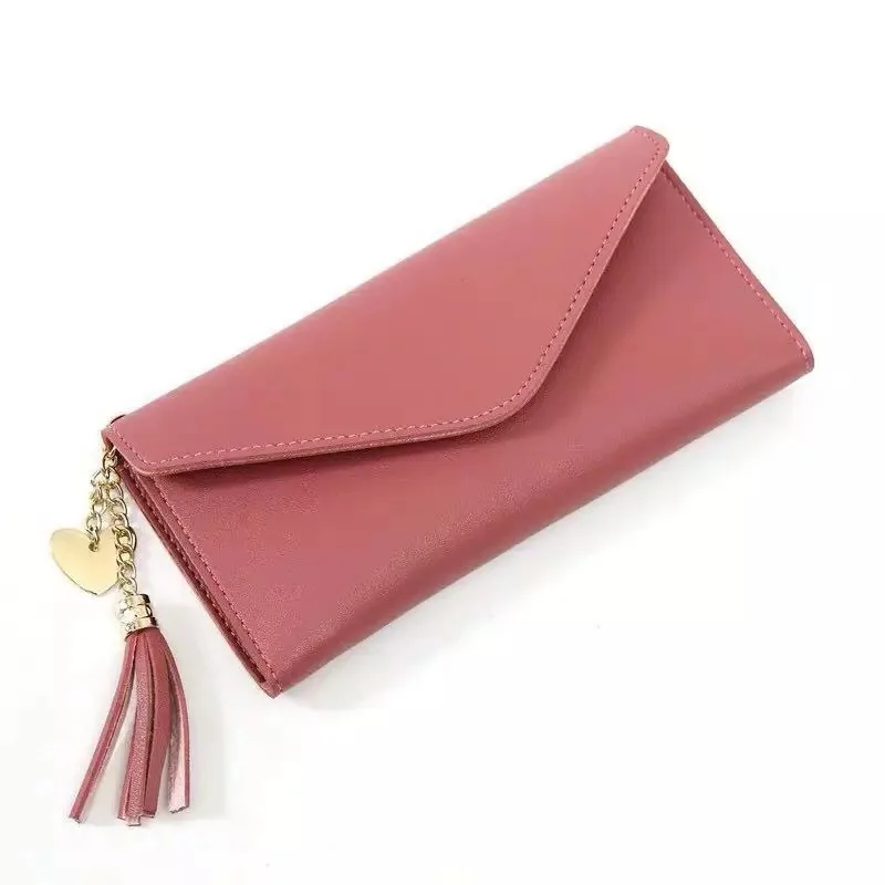 2022 Fashion Women Wallets Simple Zipper Purses Black White Gray Red Long Section Clutch Wallet Soft PU Leather Money Bag