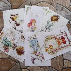 15x20cm Little Girl Cotton Hand Dyed Fabric For DIY Sewing bag/purse Patchwork Quilting Positioning Cloth