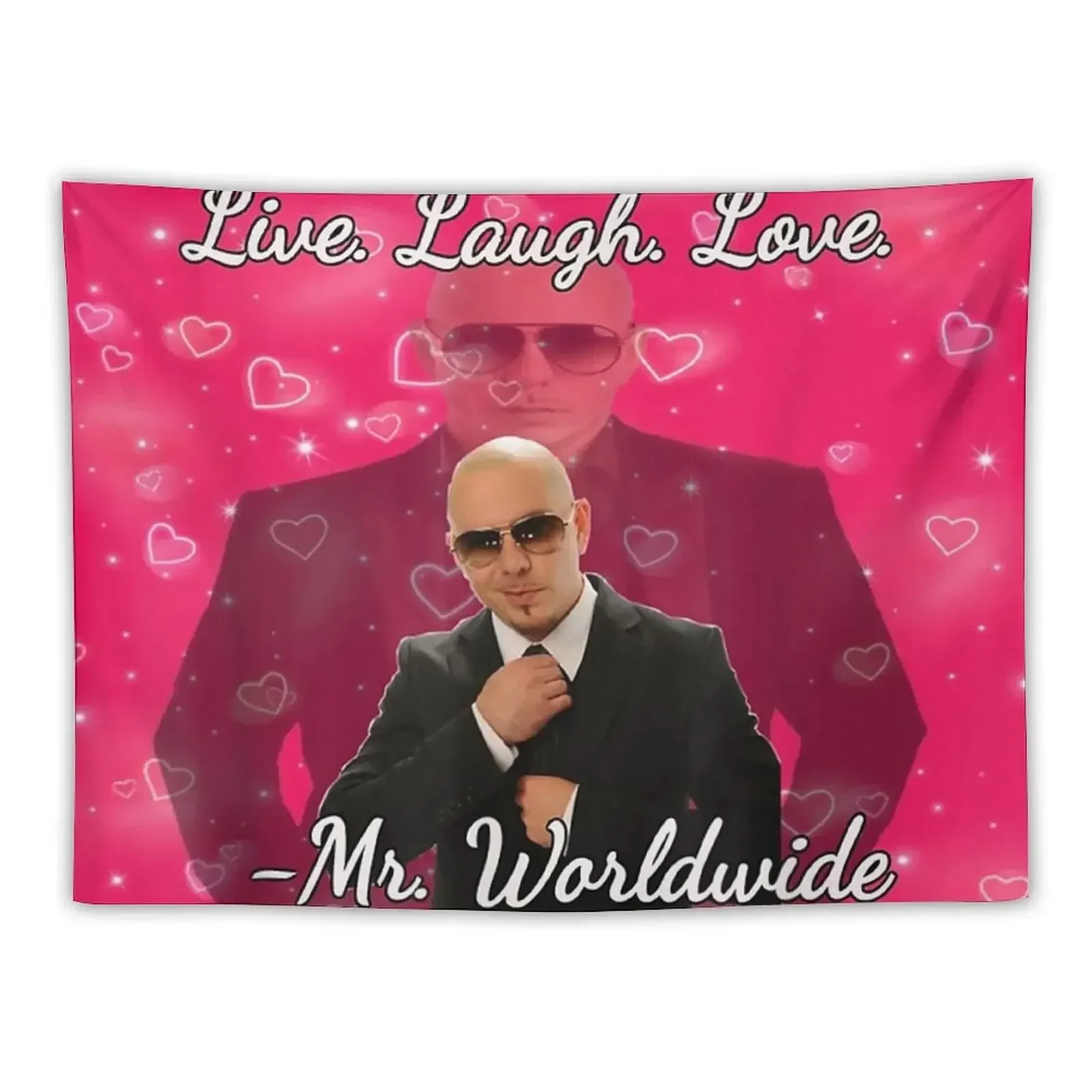 

Mr Worldwide Pitbull Valentine Tapestry Aesthetics For Room Home Decoration Accessories Tapestry