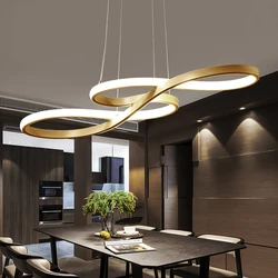 Modern LED Chandelier Creative Nordic Dining Room Kitchen Light Minimalist Bar Front Desk Office Decoration Pendent Lights 100cm