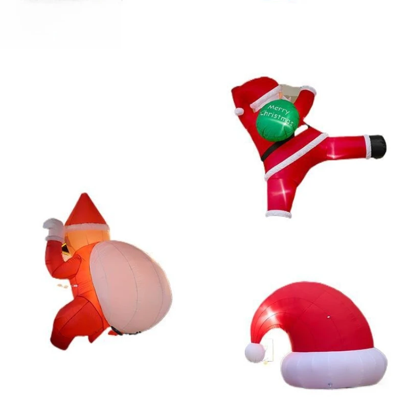 

Christmas decorations window climbing Santa Claus inflatable air mold theme scene arrangement pendant ornament hanging