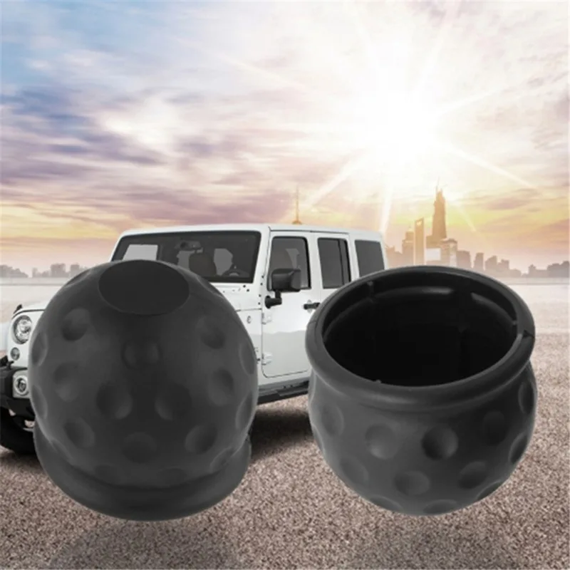 Universal Tow Bar Ball Cover Cap Trailer Ball Cover Tow Bar Cap Hitch Trailer Towball Protect Car Accessories