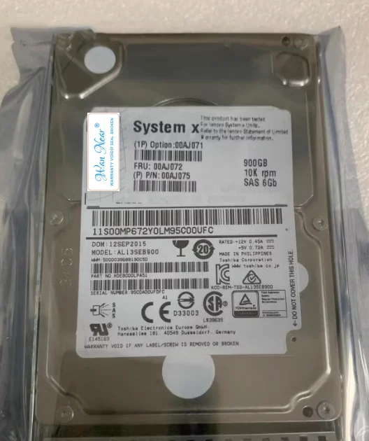 For X6 00AJ071 00AJ072 900GB 10K 6Gbps SAS 2.5