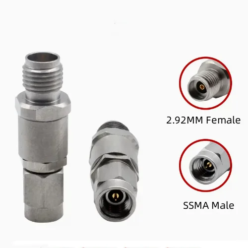 1pc  2.92MM to SSMA Male Plug & Female Jack stainless steel adapter 40GHZ 2.92 Male to SSMA Female millimeter wave adapter