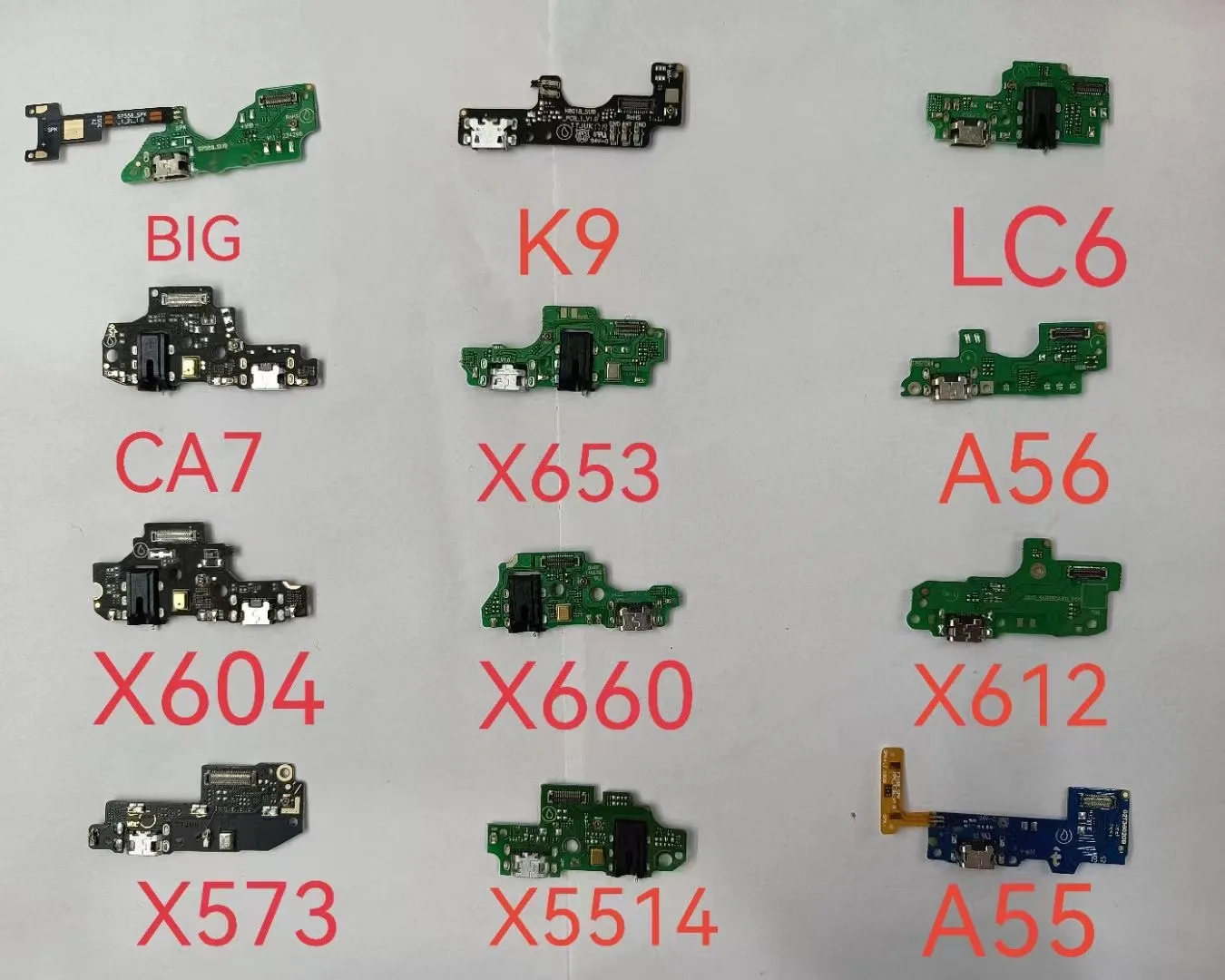 For Infinix Tecno Itel BIG K9 LC6 A56 CA7 X653 A56 X604 X660 X612 X573 USB Charger Charging Port Dock Connector Board Flex Cable