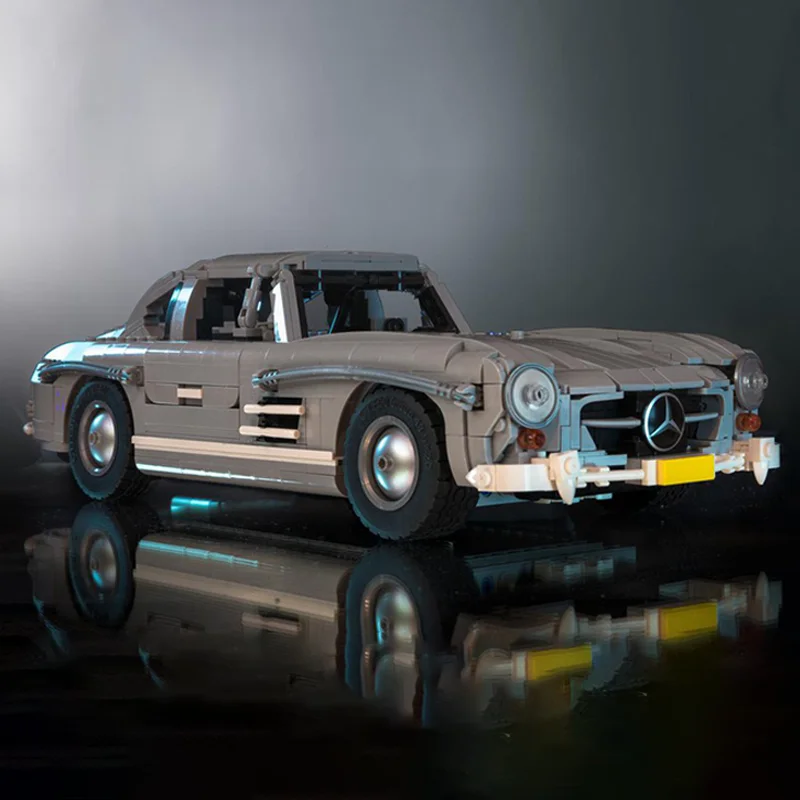 1452 Uds Mercedeser-Benzer 300SL Gullwing Coupe 1955 MOC coche deportivo clásico con puertas de ala de gaviota bloques de construcción educativos regalo