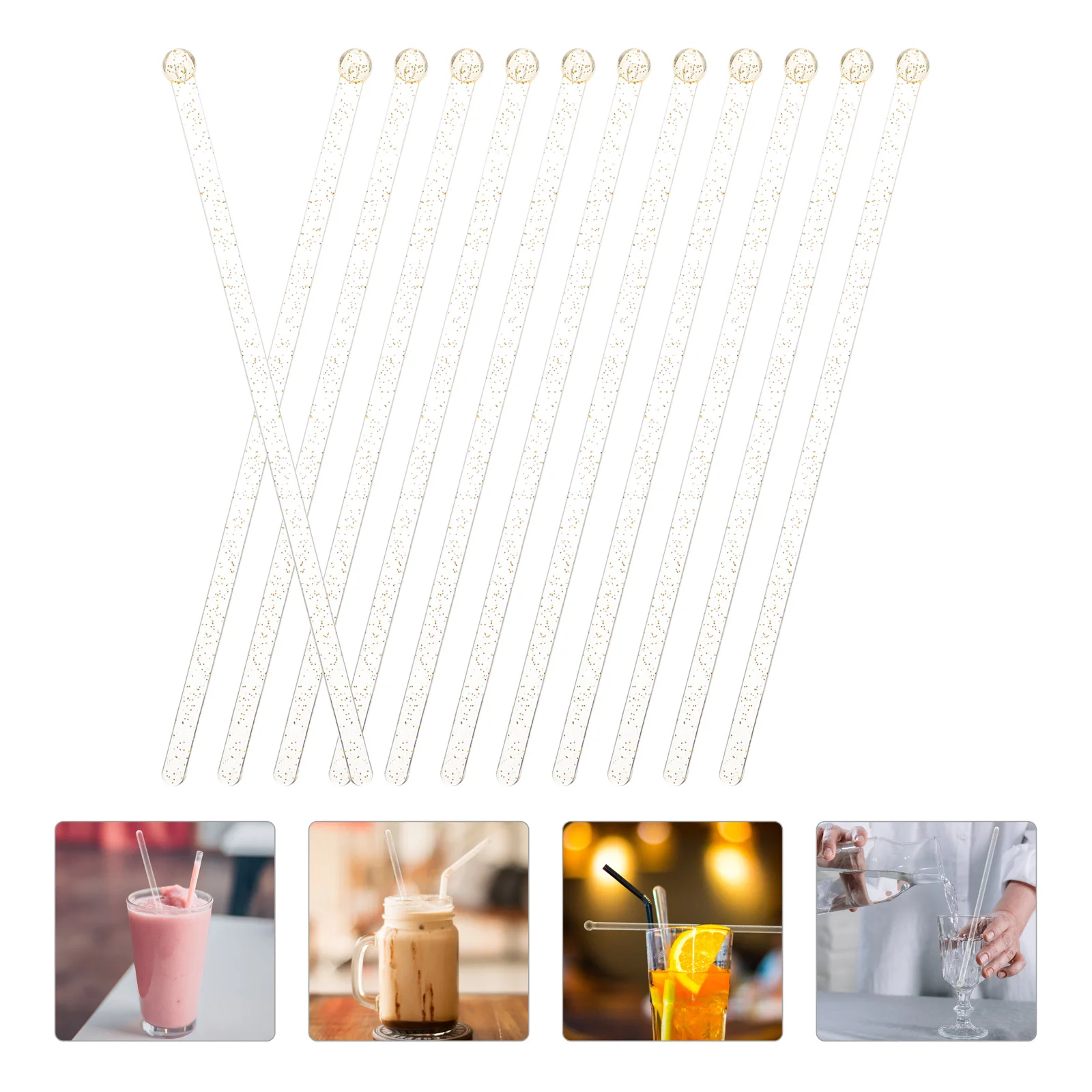 

25 Pcs Blender Mixing Rod Bartending Stir Stick Plastic Swizzle Sticks Beverage Stirring Coffee