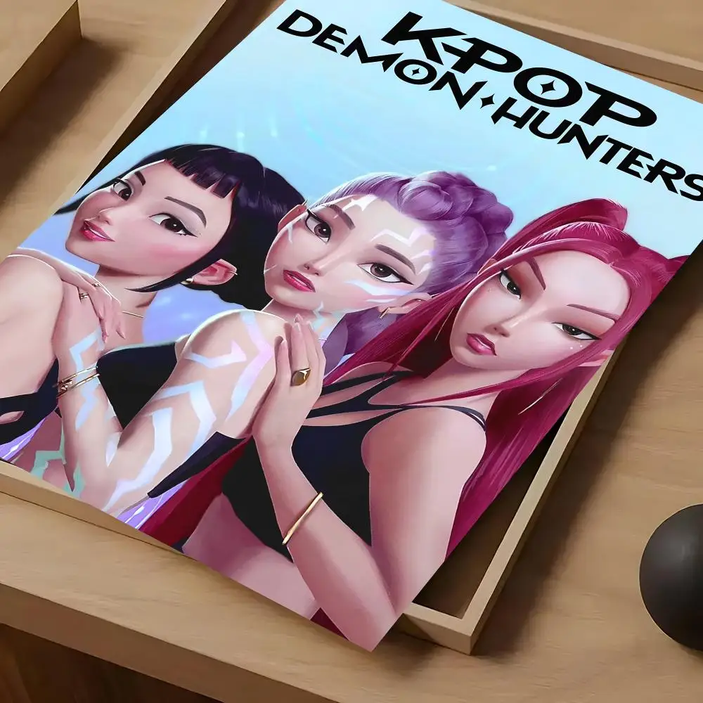 KPop Demon Hunters Poster For Self-adhesive Art Waterproof Paper Sticker Coffee House Bar Room Wall Decor - view 5