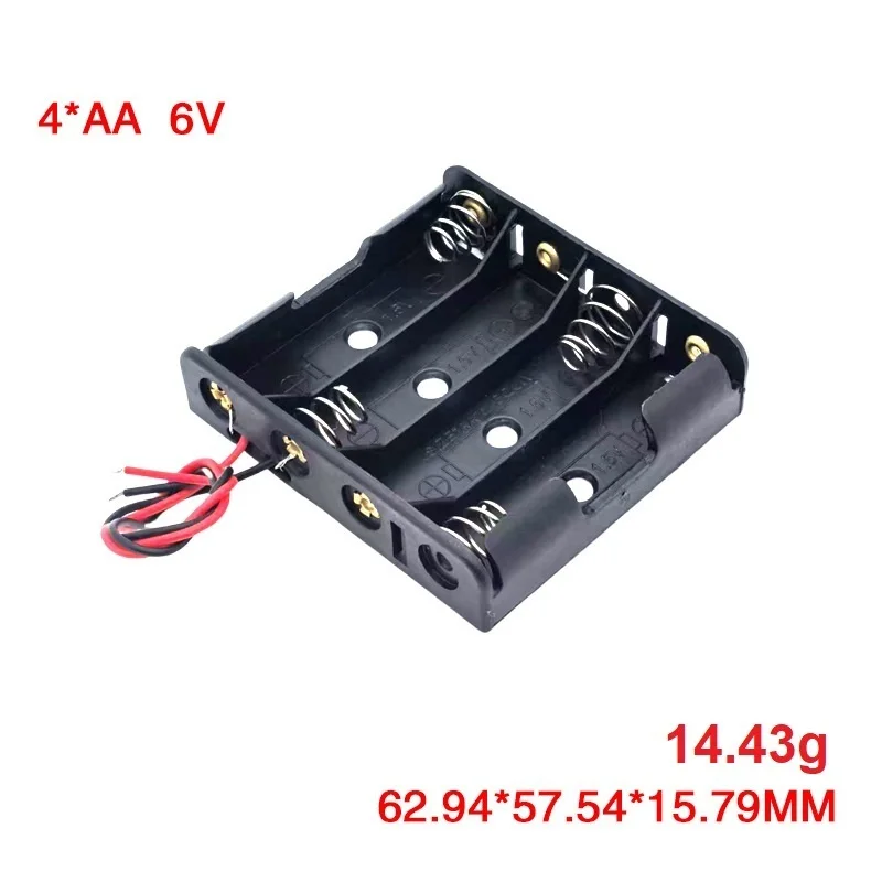 مجموعة واحدة 1 + 2 + 3 + 4 AA بطارية بلاستيكية صندوق تخزين البطارية قوس البطارية صناديق بطارية AA مع يؤدي