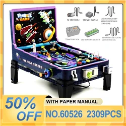 GULY 60526 Technical MOC Idea Game Machine Pinball Table Building Block Educational Brick Assembling Toy Christmas Gift For Kids