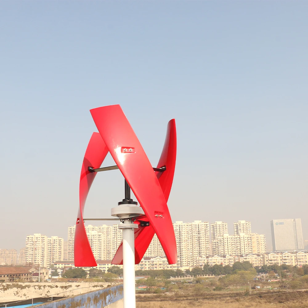 30KW Vertical Wind Turbine 12V 48V Vertical Axis Wind Generator VAWT Small Windmill Free Energy With Hybrid Charging Controller