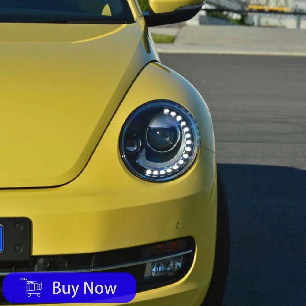 Car Front Lamps For VW Beetle 2013-2020 Upgrade LED Auto Headlights High Quality Angel Eyes Projector Lens Accessories Assembly