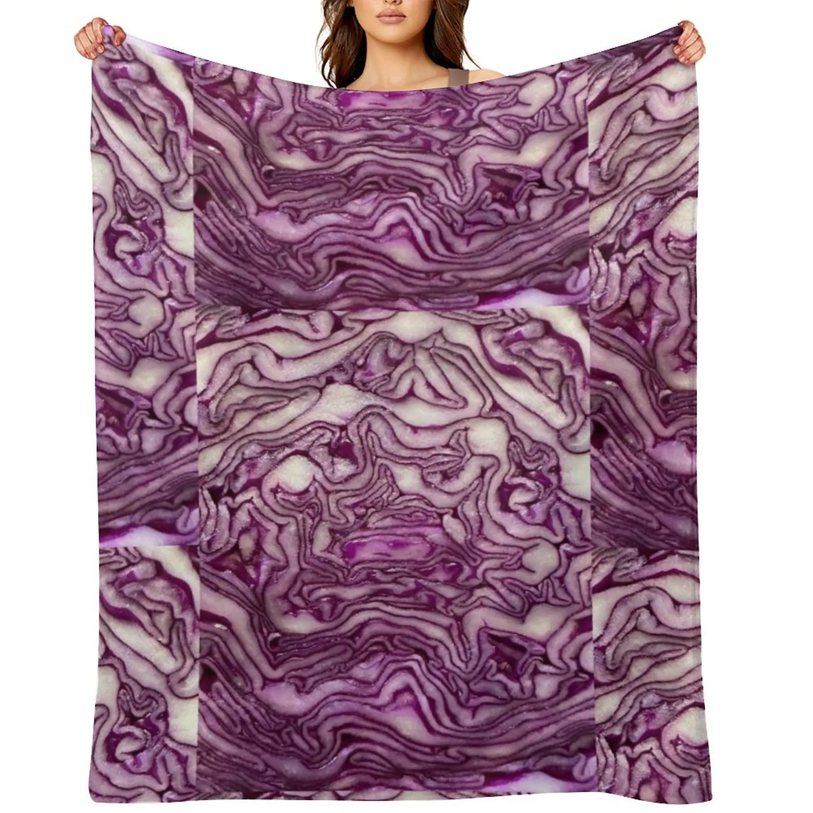 

Red cabbage Throw Blanket Decorative Throw Bed Fashionable Beach Polar Blankets