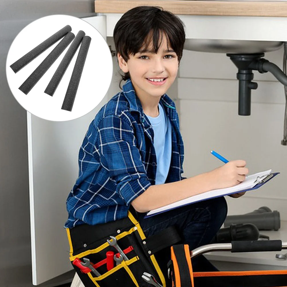 

10Pcs Black Pipe Insulation Foam Tube Polyethylene Sleeve Heat Cold Protection for Water Pipe Air Conditioner Tube Energy