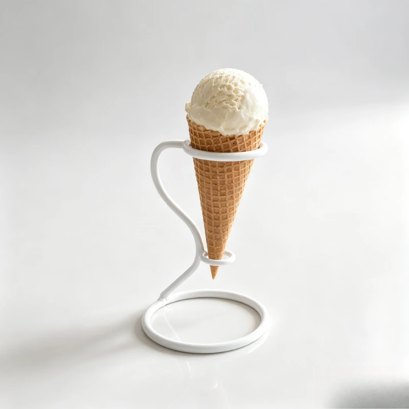 Metal Iron Ice Cream Cone Holder Stand Waffle Cone Display Rack for Hot Milk Boba Dessert Shop Tabletop Pastry Decor Ornament