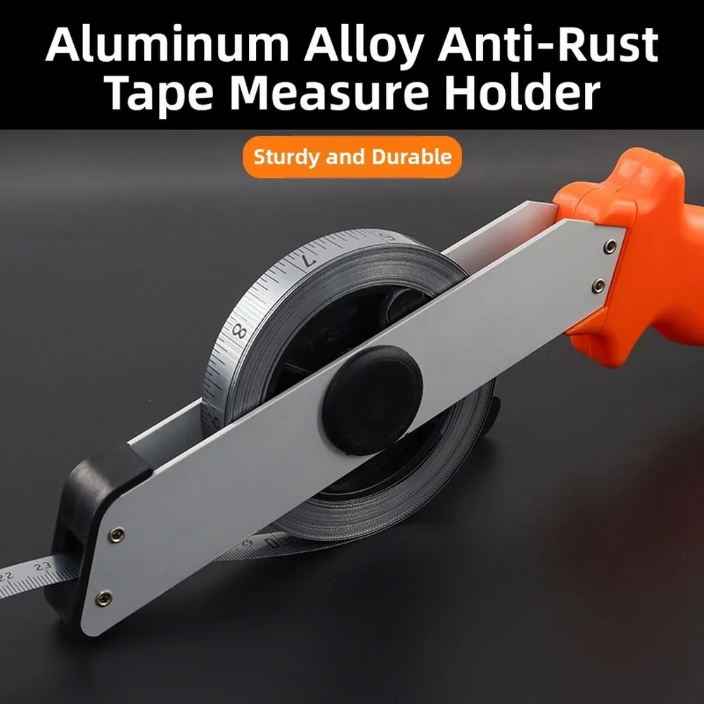 Double-Sided Graduated Oil Dipstick with Manual Crank Reel Nickel-Plated Tape and Non-Slip Rubber Handle for Consistent Use