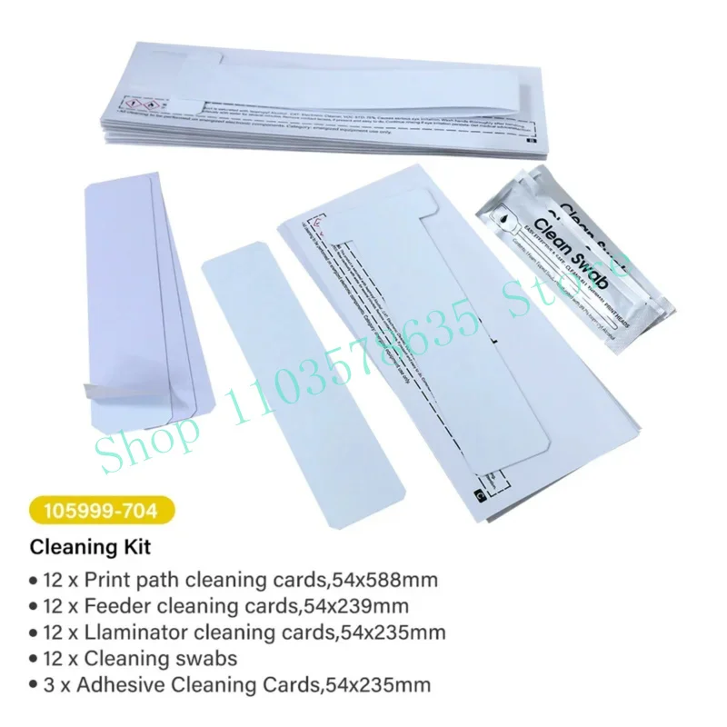 

WW. Совместим с Зеброй 105999 -704 Набор для чистки ZXP Series 7, принтер для удостоверений личности OEM (OEM)