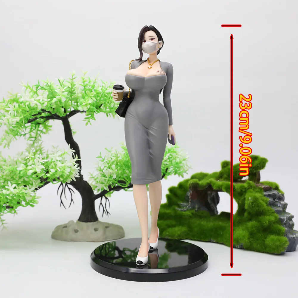 

23cm Beautiful Girl Figure Model Bookshelf Action Figures Toy Ornament Cool Elegant Lady Style Sculpture Doll Crafts Decorations