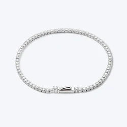 VEWANT 925 Sterling Silver 2mm Tennis Head Locker Chain Bracelet Luxury Fine Jewelry Rock Punk Party Jewels