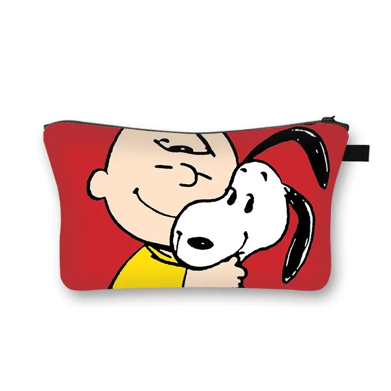 Snoopy borsa per il trucco borsa per pennelli cosmetici da donna borsa da toilette impermeabile di grande capacità per cartoni animati portatile