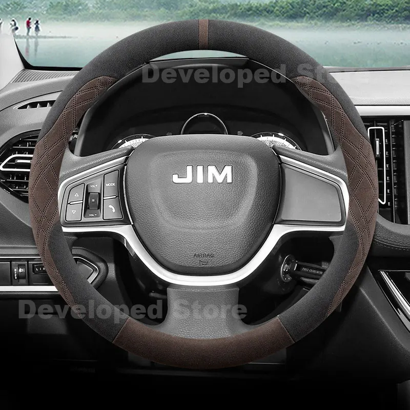 Suede Warm Car Steering Wheel Cover For Isuzu D-MAX Dmax I ASCENDER 4X4 V-CROSS Mu-X Heating Steering Cover Auto Accessories