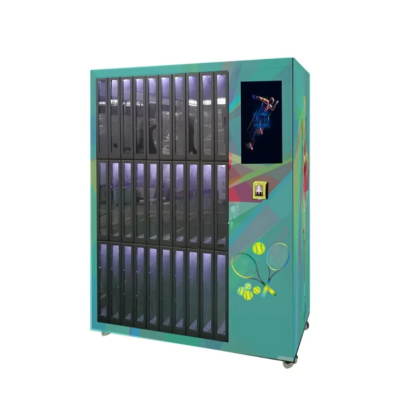 Custom Cashless Ticket Coin Operated Paddle Tennis Paddle Racket Locker Vending Machine