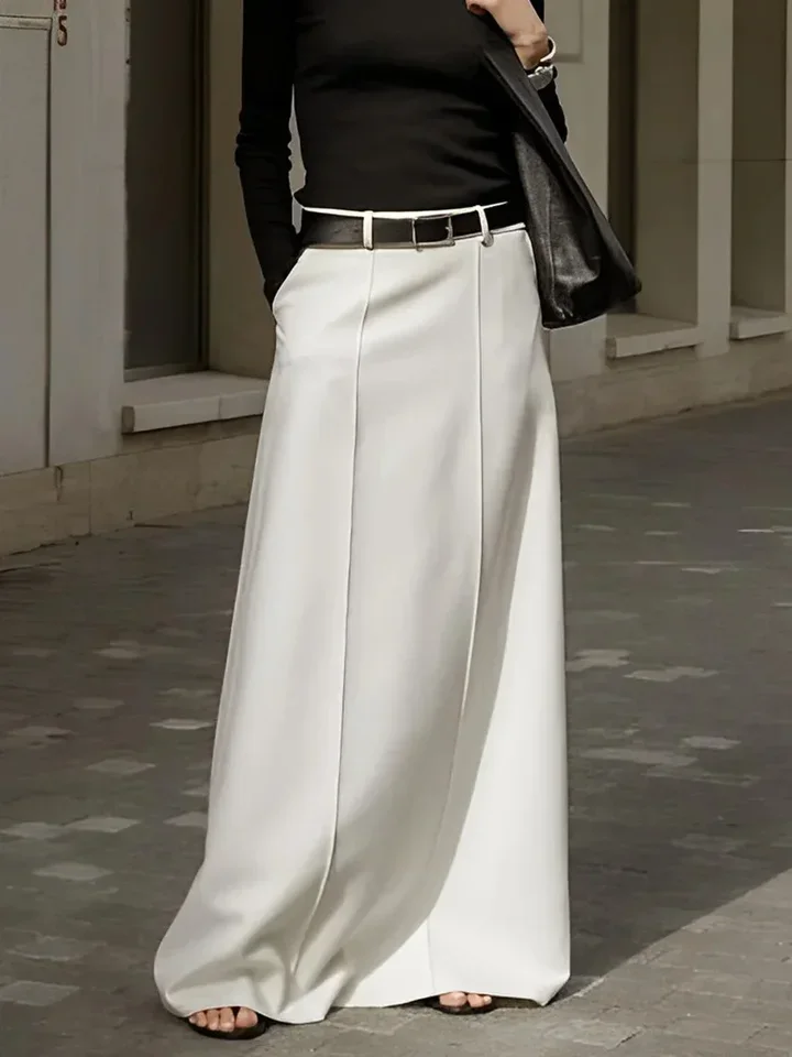 

Drape High Waist A-shaped Skirt, Fashionable and Versatile, Half Body, Medium and Long Skirt