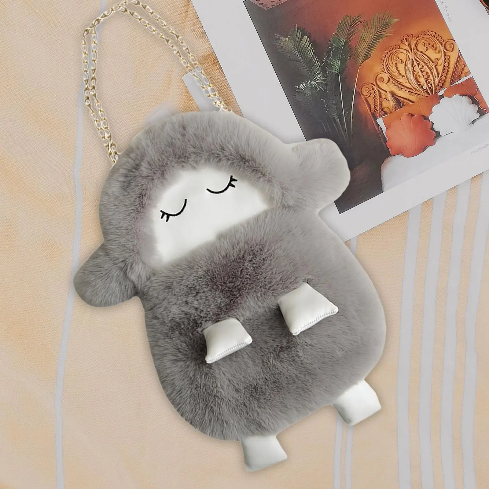 Small Crossbody Bag Handbag Sheep Plush Bag Phone Purse for Shopping Dating