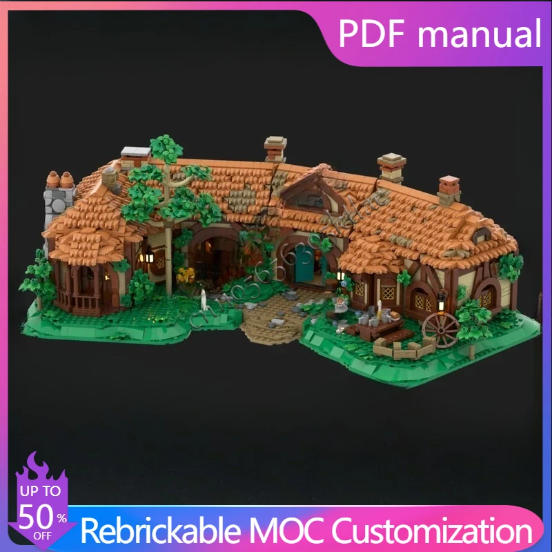 

5980PCS Green Dragon Inn Modular MOC Creative street view Model Custom Puzzle Architecture DIY Education Assembly Model Toy Gift