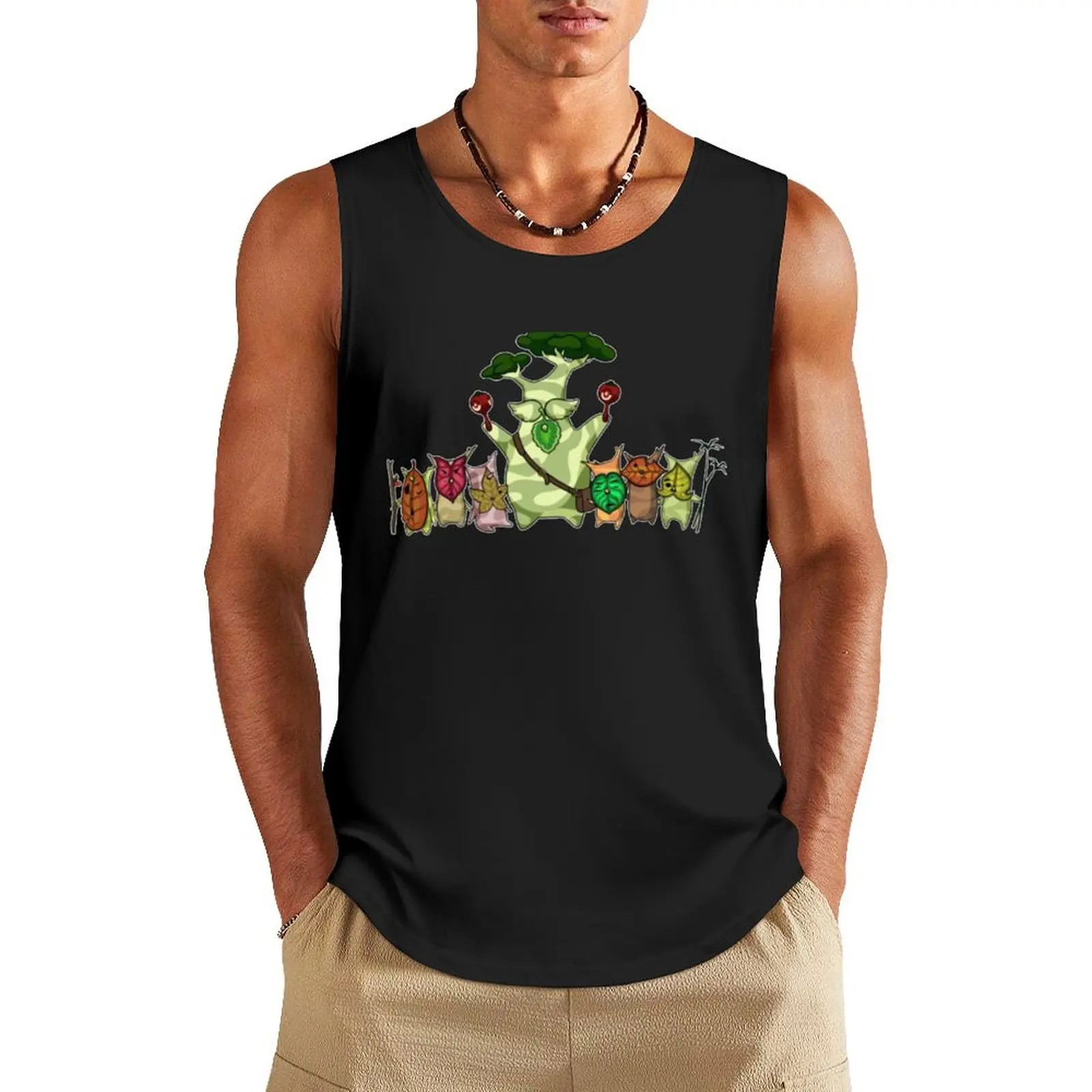

Hestu and the koroks Tank Top T-shirt male gym accessories man anime top gym clothing men