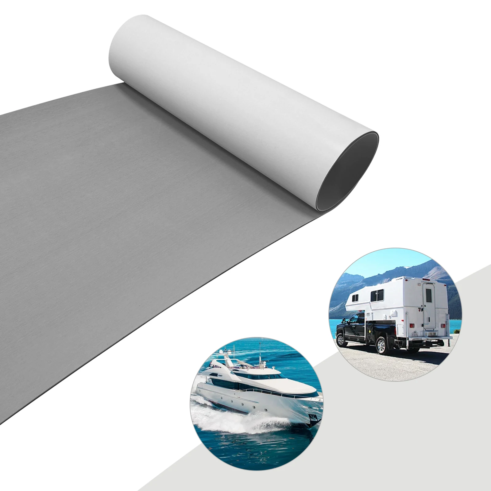 

Boat Flooring EVA Foam, Boat Mat Thick Boat Carpet Sheet for Motorboat RV Yacht Kayak Surfboard, 240x90cm/94.49x35.43in,Gray