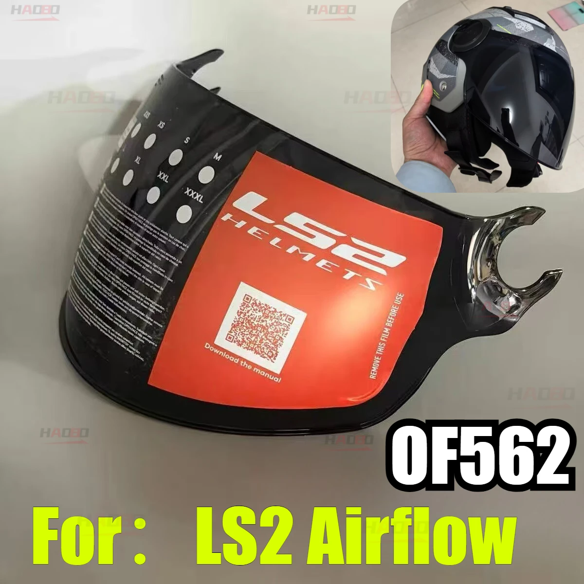 Original Lens for LS2 OF562 Open Face Motorcycle Helmet Visor Windshield Replacement Accessory for LS2 Airflow Helmet