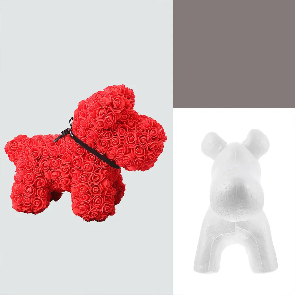2Pcs Puppy Bear Shape DIY Handicraft Embryo Molds Creative Painting Modeling Supplies Desktop Ornament Craft Decorations