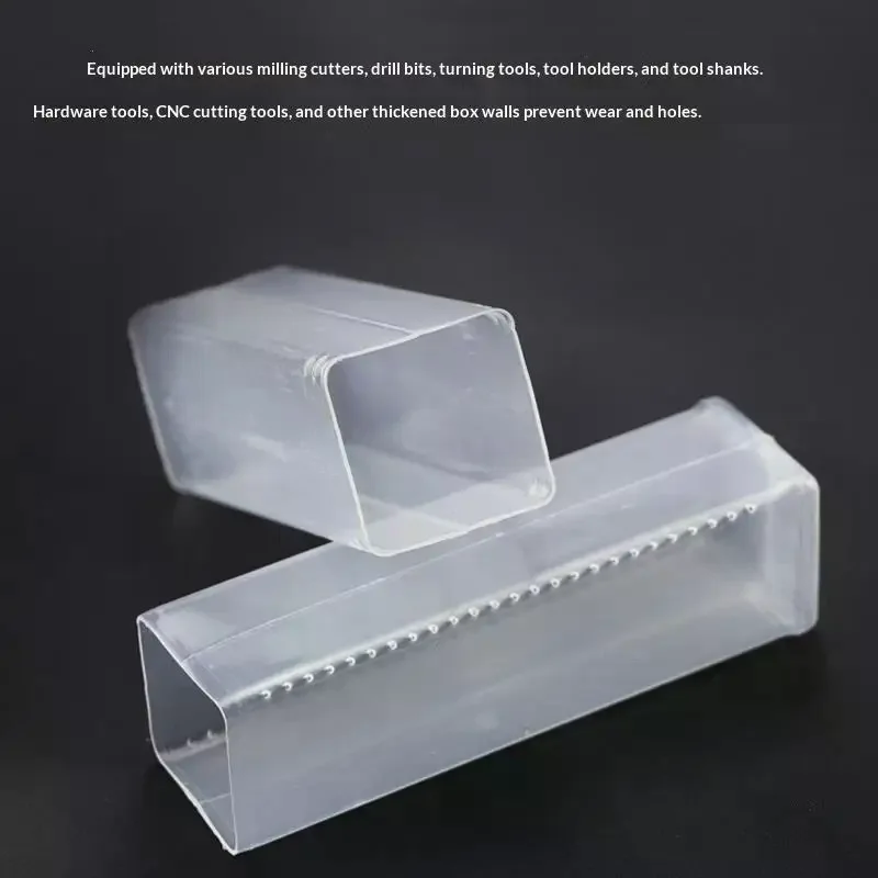 /HTF/Drill Bit Packaging Boxes Telescopic Plastic Packaging Box Transparent Storage Boxes Accessories Storage Square