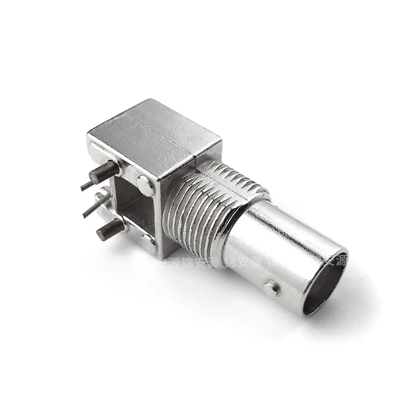 Puur Koper Bnc Coaxiale Vrouwelijke Basis Gelast Pcb Paneel Vast Gebogen Socket Q9 Hoofd Video Signaalconnector Horizontaal