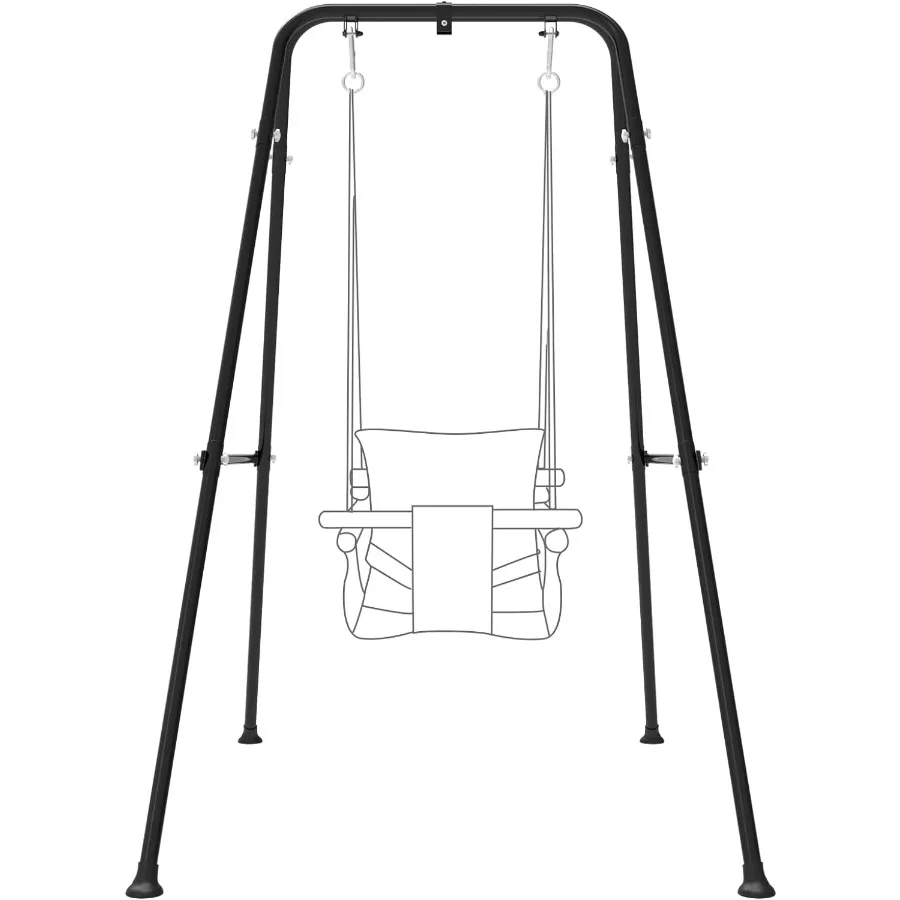 

Metal A-Frame Swing Stand Heavy Duty Backyard Indoor Outdoor Swing Set Compatible with Most Toddler Swings