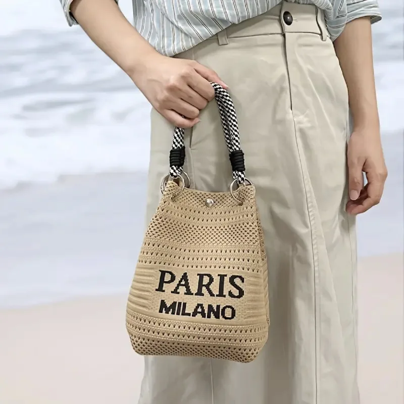 

Woven St Handbag Women's Crossbody Beach Buet Bag Single oulder Casual Chic Summer 2026 Faion Trend Hanrted