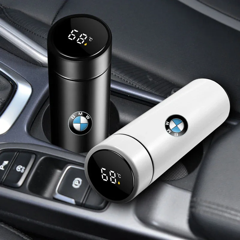 500ml Portable Car Smart Thermos Bottle Temperature Display Cup Coffee Cup For BMW E34 E46 E39 E38 E90 E60 E36 F30 F30 F10 E92