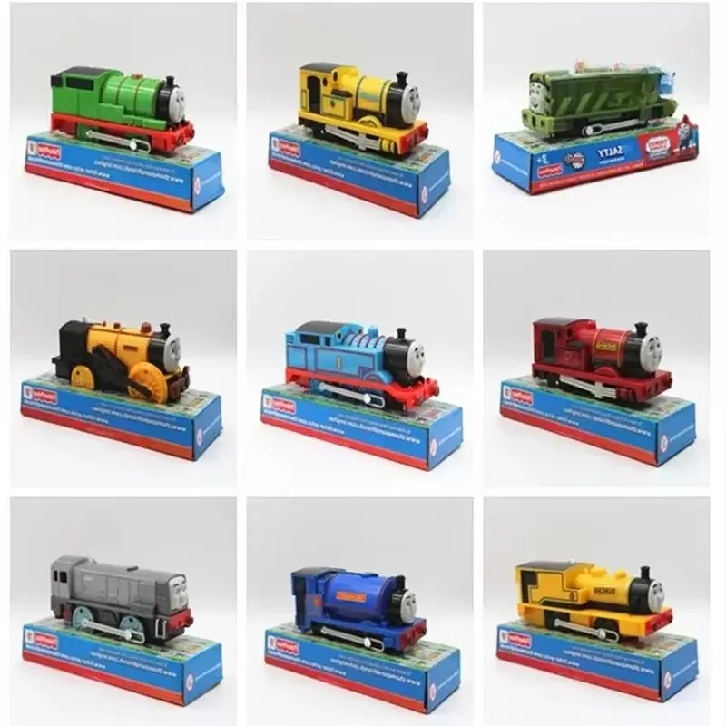 Thomas e amigos trackmaster conjunto de trem elétrico brinquedo ferroviário motorizado com dennis duncan peter sam foguete motor de metal fundido