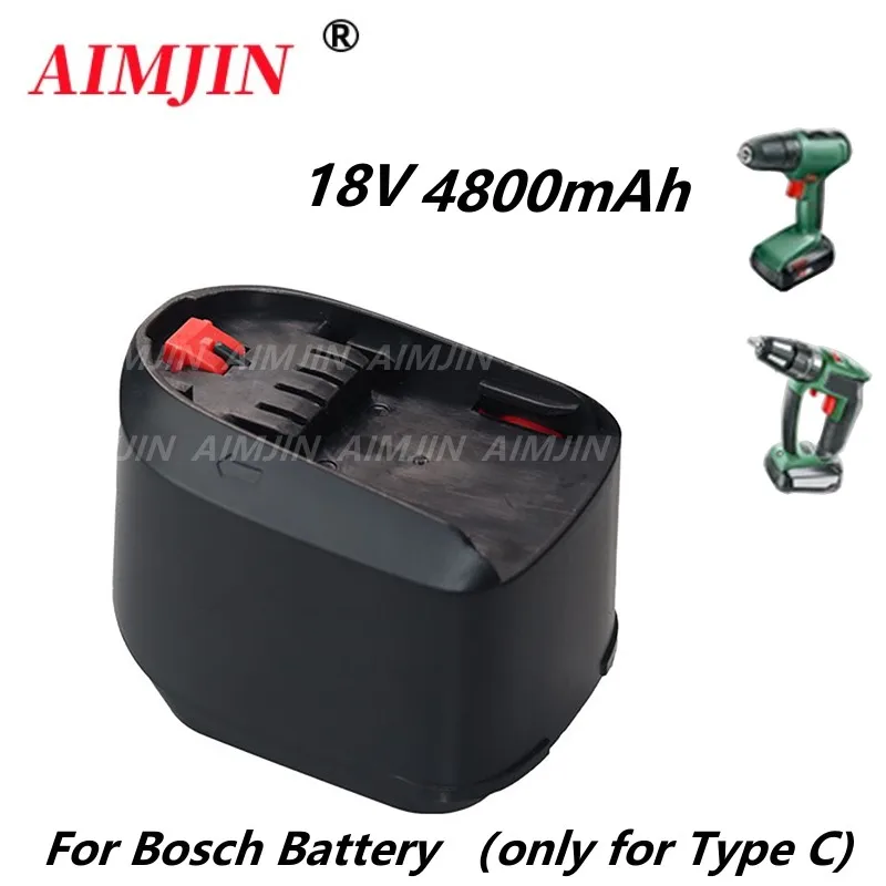 

18V 4800mAh Li-Ion Akku für Bosch 18V PBA PSB PSR PST Bosch Home & Garten Werkzeuge (nur für Typ C) AL1830CV AL1810CV AL1815CV