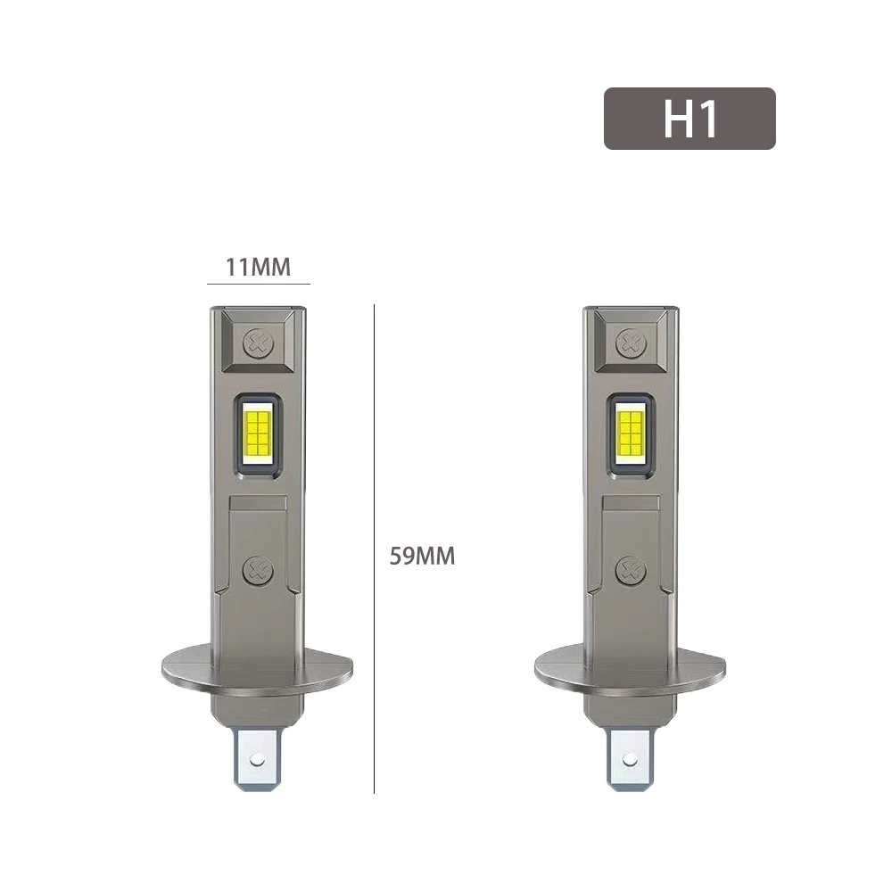 H1 LED Headlight Bulb Mini 100W 20000LM CSP for Headlamp Fanless Light Auto Diode Fog Lamps 12V white light