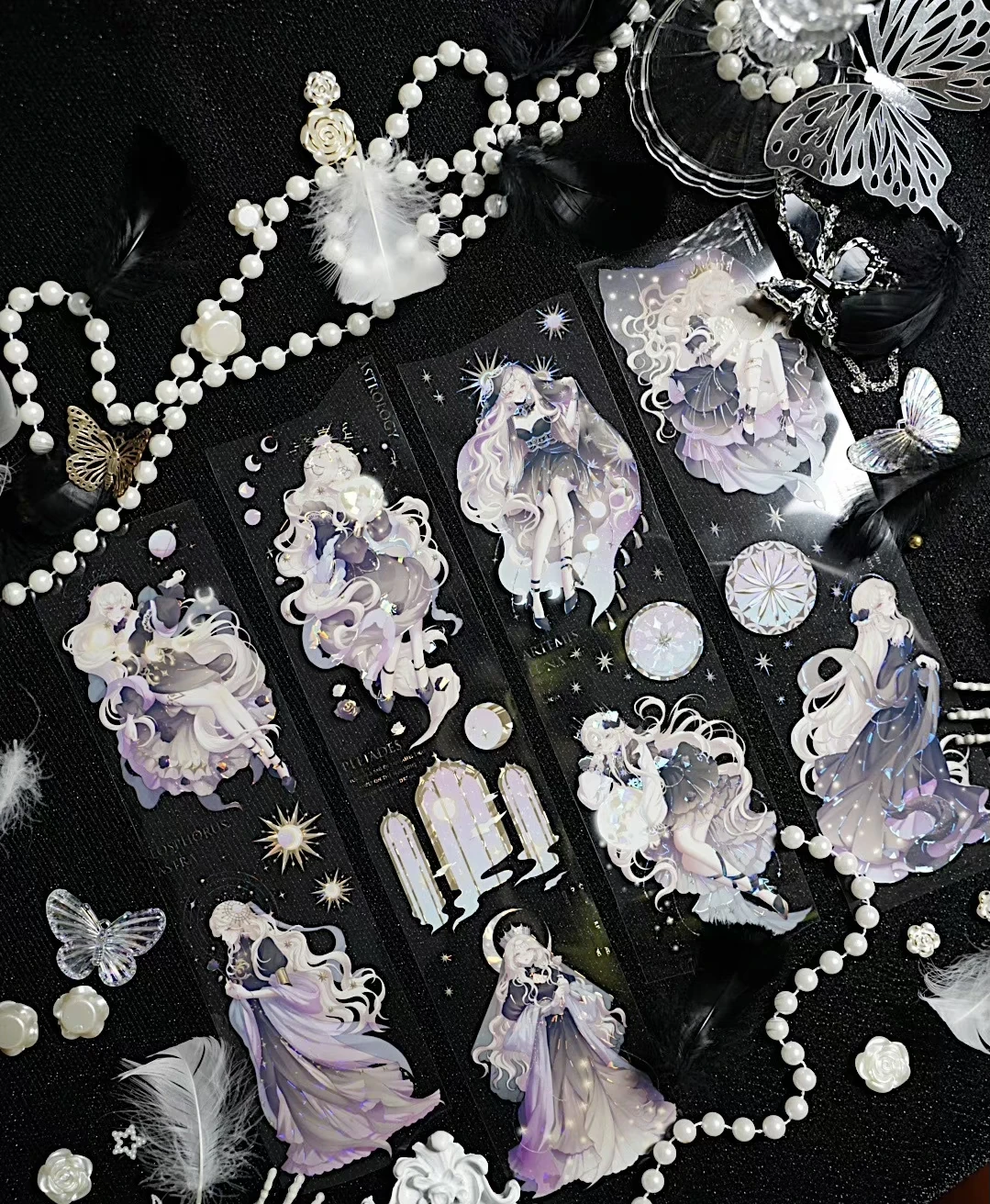 الجنية الظل من القمر نجمة فتاة اشي PET الشريط ل بطاقة مخطط صنع DIY بها بنفسك سكرابوكينغ خطة ديكور ملصق #3