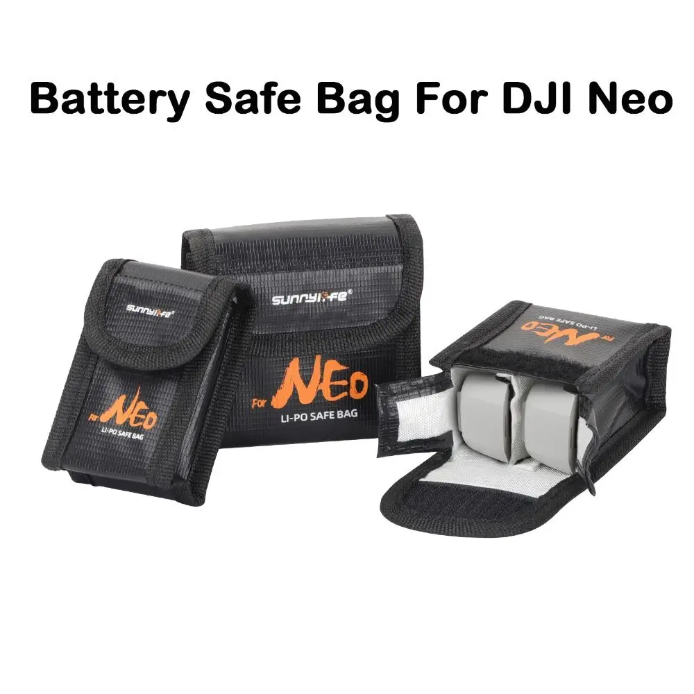 Fireproof Battery Explosion-proof Bag Cover Flame Retardant Drone Battery Storage Bag Accessories Protective for DJI Neo