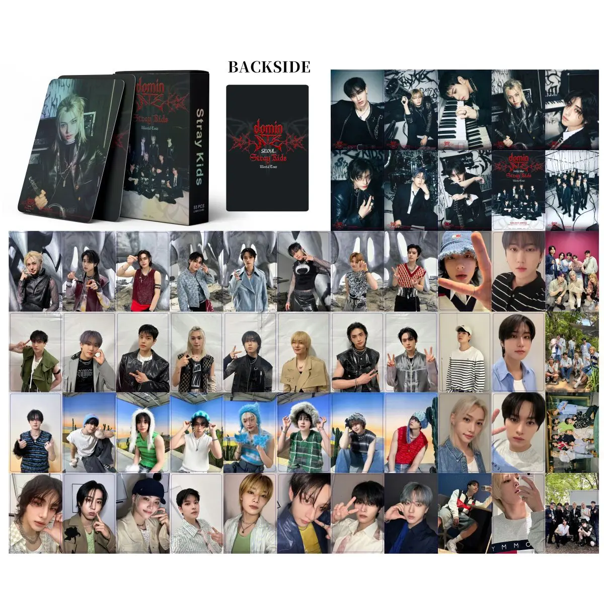 55pcs/set KPOP Laser Card New Album ATE Domin Wold Tour Photocards Lomo Cards Postcard For Fans Collection Photo Cards Gift